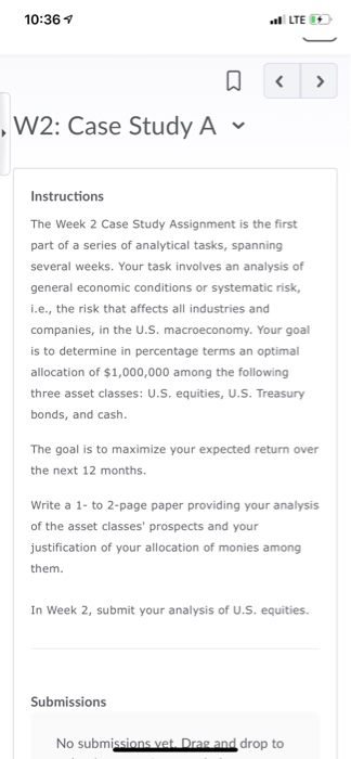 Assignment is the first part of a series of analytical tasks, spanning