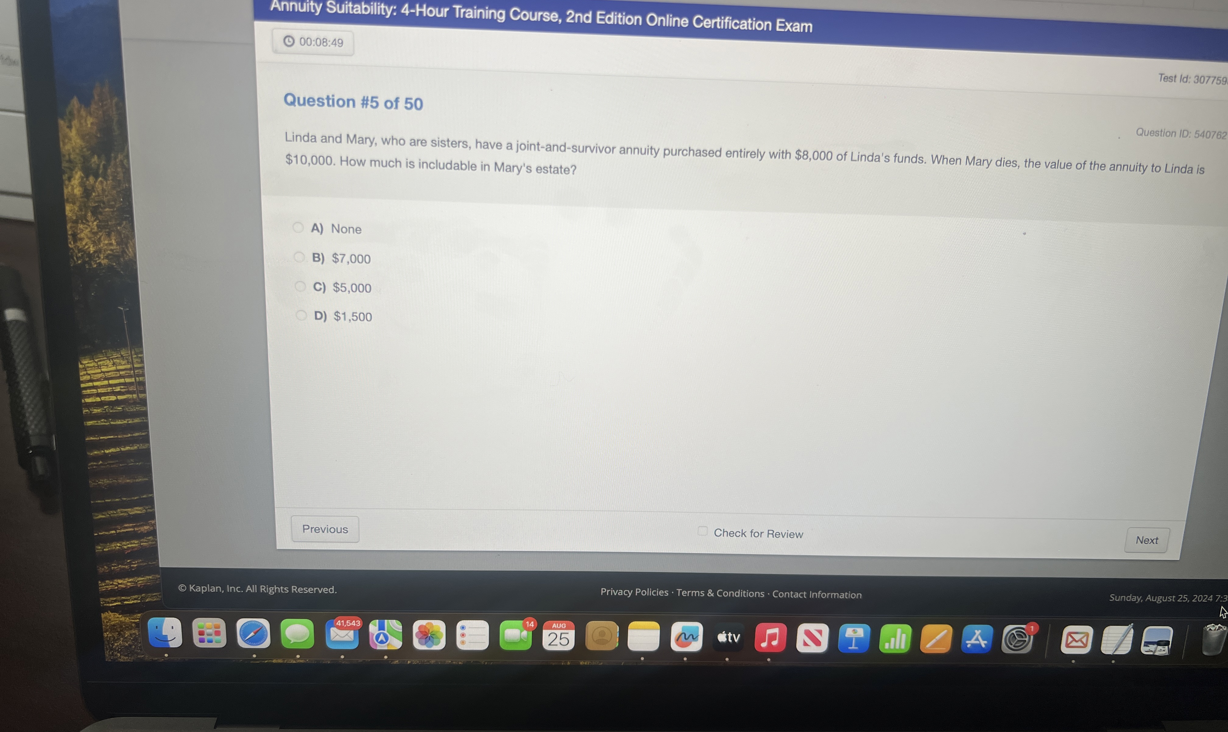  Annuity Suitability: 4-Hour Training Course, 2nd Edition Online Certification Exam Test