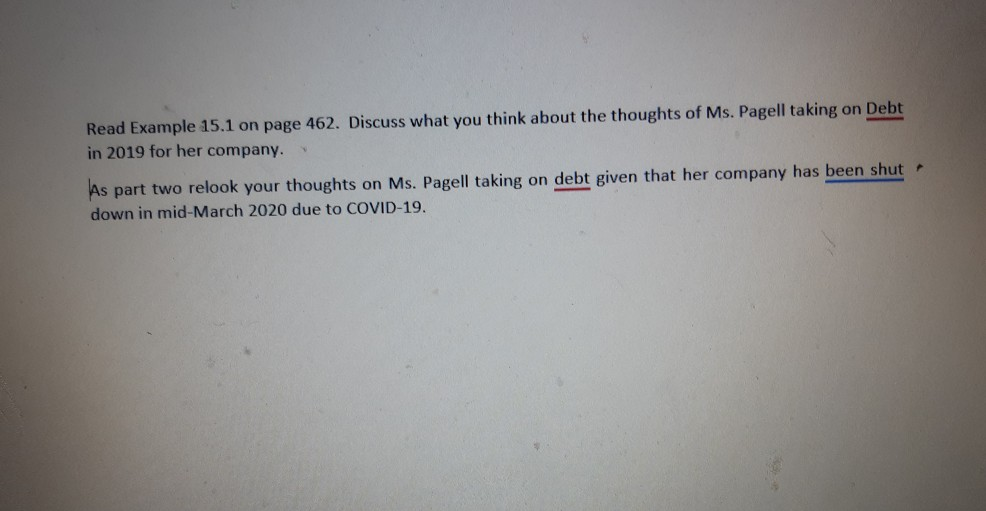  Use figure 15.1 to answer the question Read Example 15.1 on