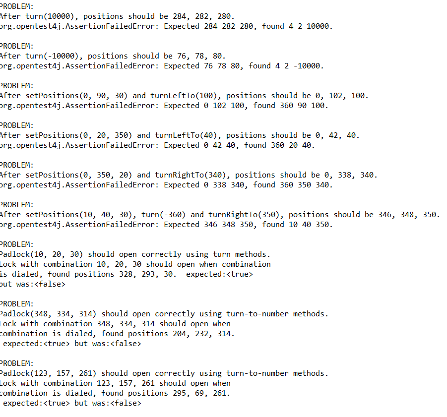 public class Padlock { /** * Set of variables for Padlock class