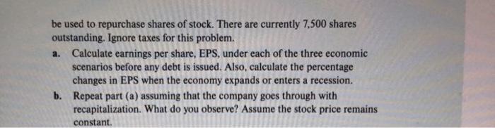 End of Chapter Questions and Problems - Question 1 (EPS for the