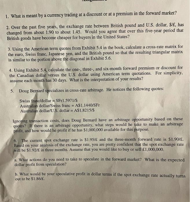 please use chart 5.4 to answer some questions (when required) 1. What