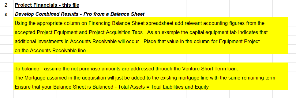  2 a Project Financials - this file Develop Combined Results -