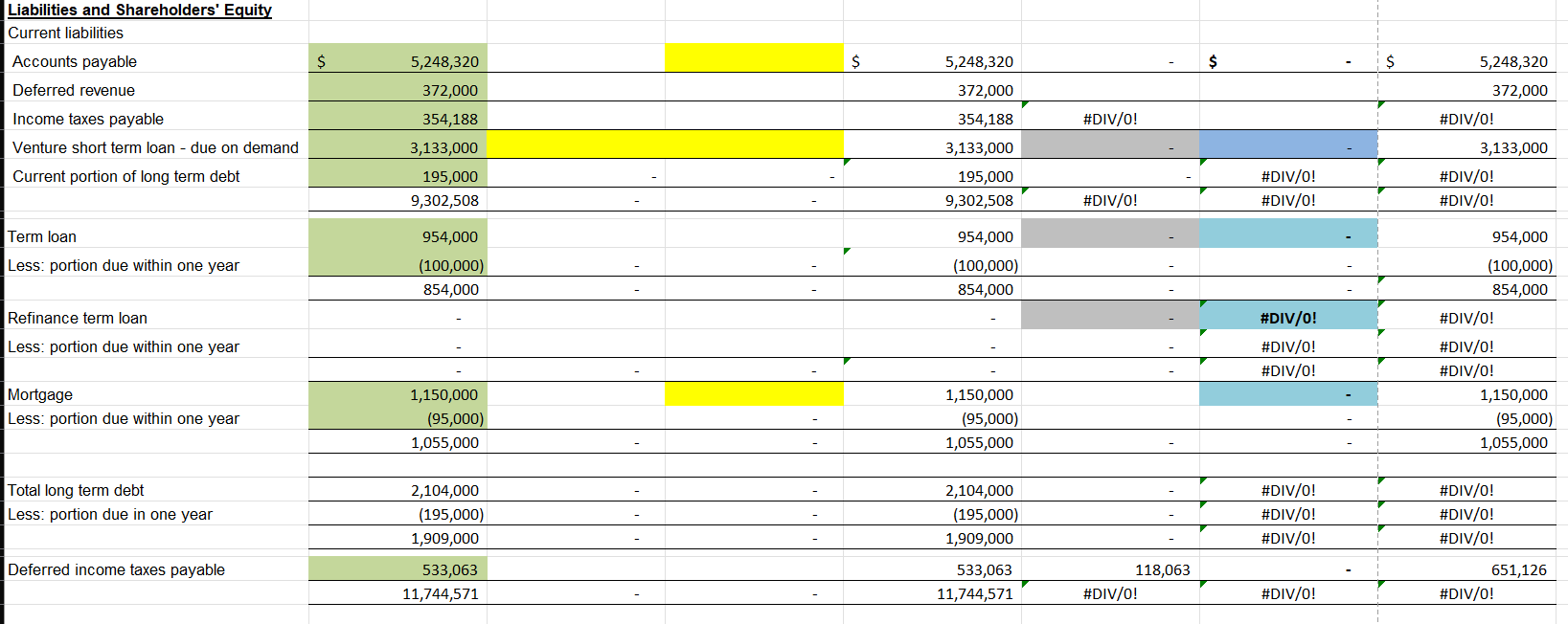 Sheet spreadsheet add relevant accounting figures from the accepted Project Equipment and
