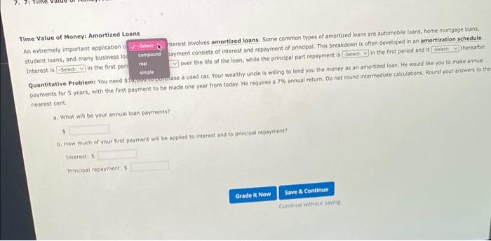 declines or increses 4.smallest or largest 5.declines or increases Time Value of