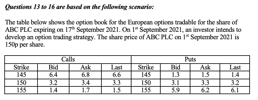 Please include step by step instructions Questions 13 to 16 are