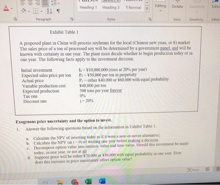  A Heading 1 Heading 3 I Normal Editing Dictate Sensitivity Edito