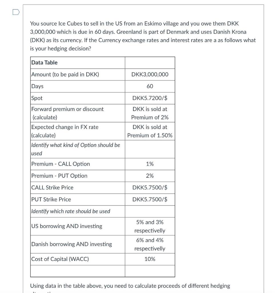  You source Ice Cubes to sell in the US from an