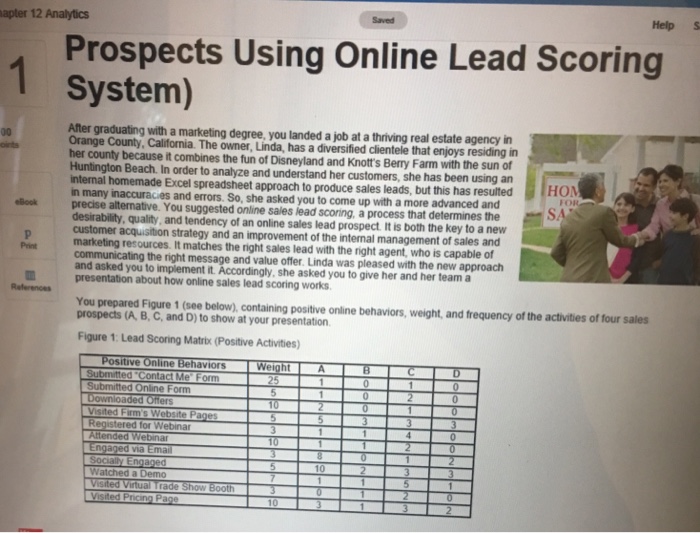  Help S Saved apter 12 Analytics Prospects Using Online Lead Scoring