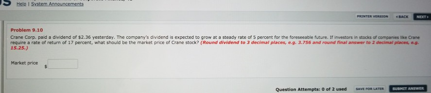 17.0 percent, what is Pharoah, Inc., paid a dividend of $4.25 last