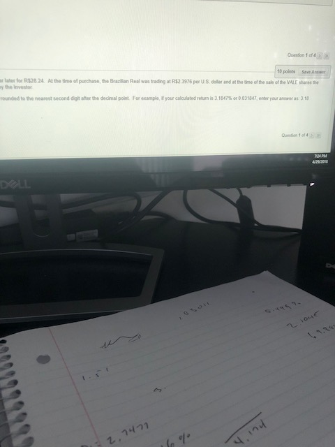 inwestor purchased 100 shares of Brazilian mining glant Vale (VALE) for R529.79