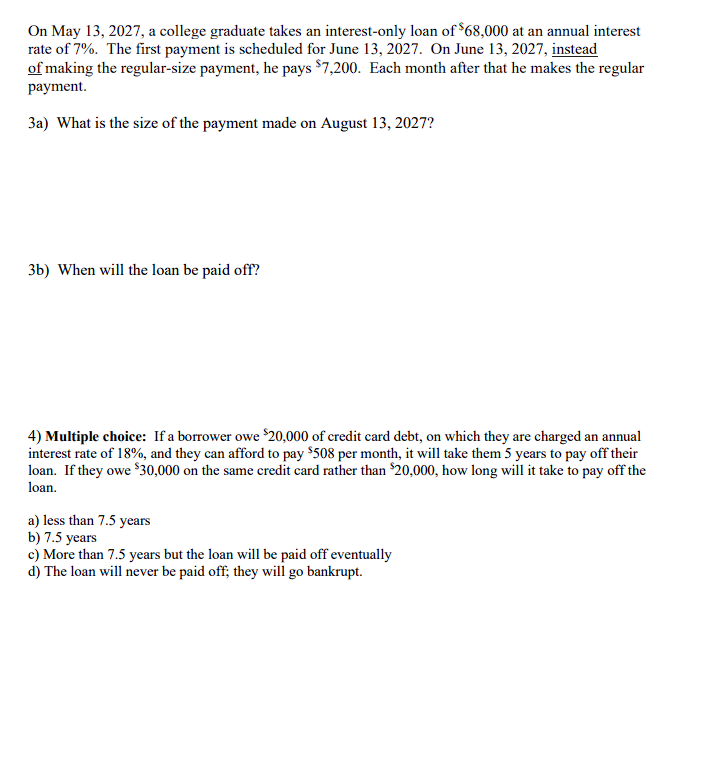 per s1,000 initially borrowed Each question, or part of a question, is