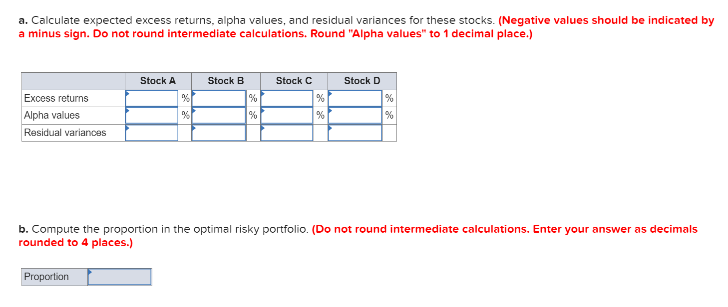 and micro forecasters in the following table: Asset Stock A Stock B