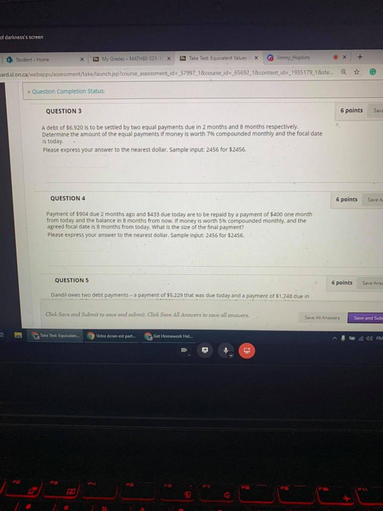 note for $5.256 dated today bearing interest at 3% compounded quarterly is