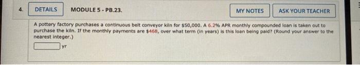  4. DETAILS MODULE 5 - PB.23. MY NOTES ASK YOUR TEACHER