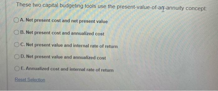  Financial Management. Answer quickly please These two capital budgeting tools use