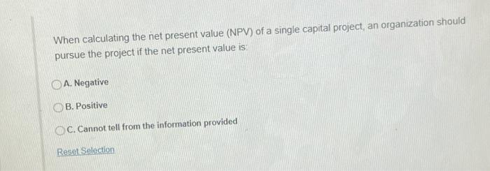 Net present cost and annualized cost C. Net present value and internal