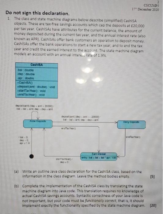  2 CSCUMPS 17 December 2020 Do not sign this declaration. 1.