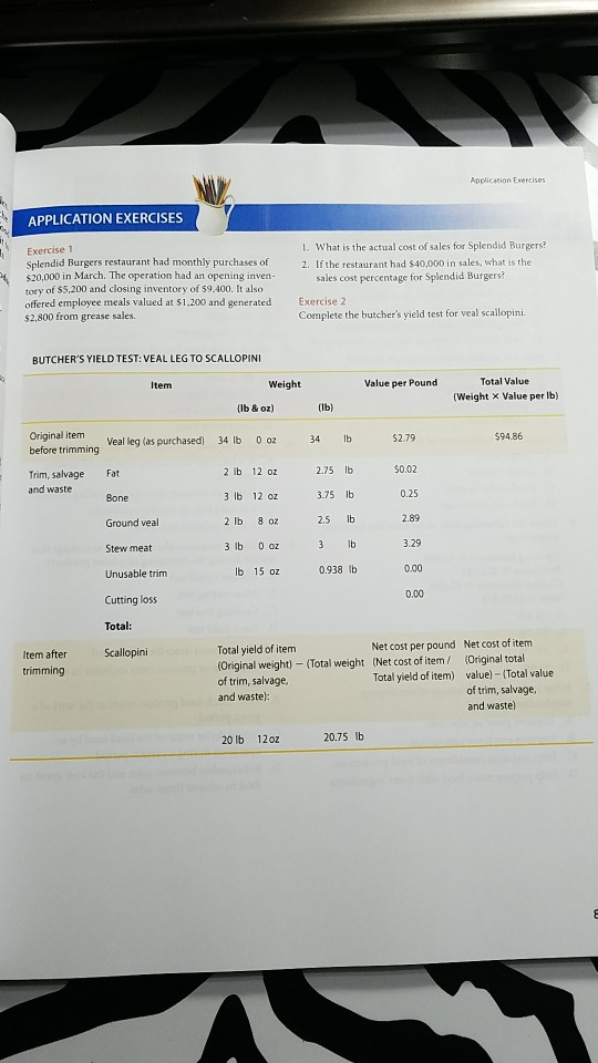 Please help me figure out how to solve exercise 1 &
