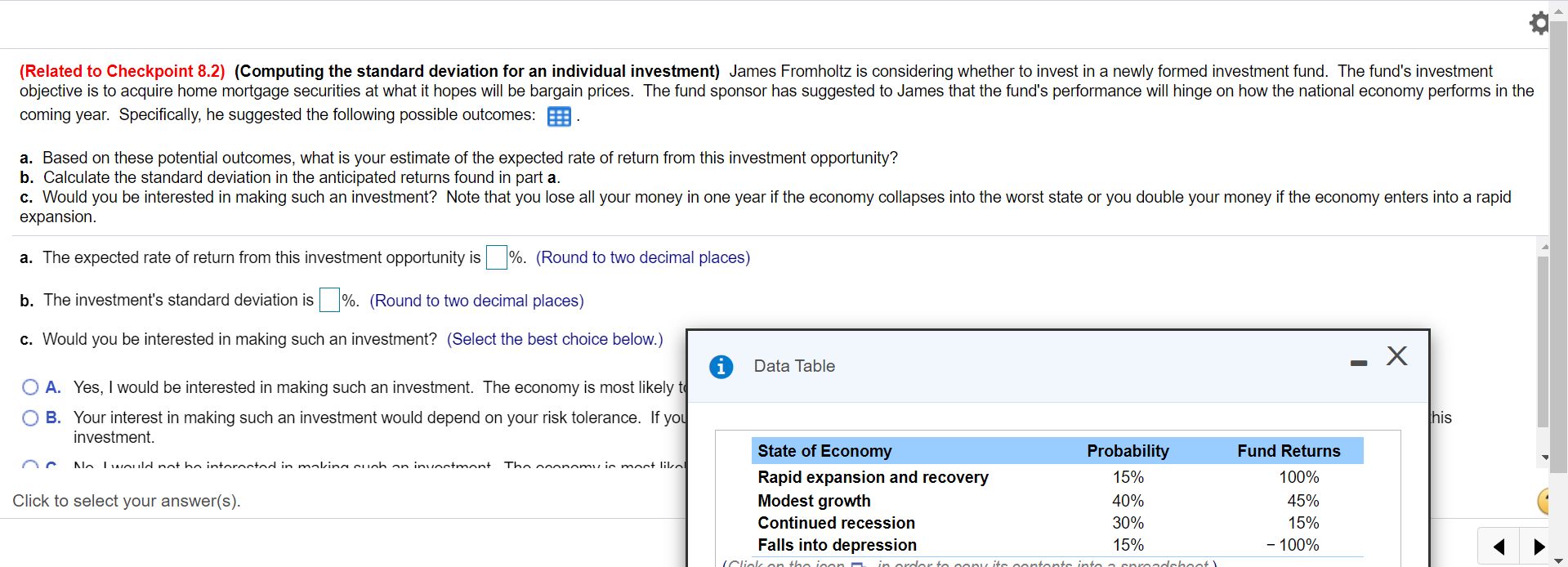 (Related to Checkpoint 8.2) (Computing the standard deviation for an individual