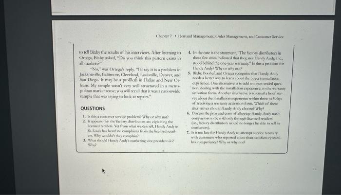  See Attachment for Handy Andy, Inc Case Study below. Thoroughly read