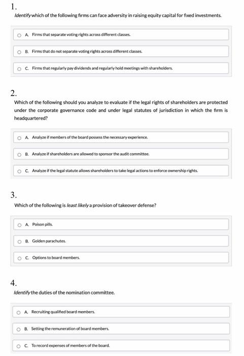  Please, only correct answers, no need in explanation! 1. Identify which