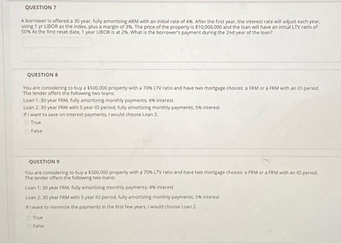 Can I please get help with these questions ? QUESTION 7 A