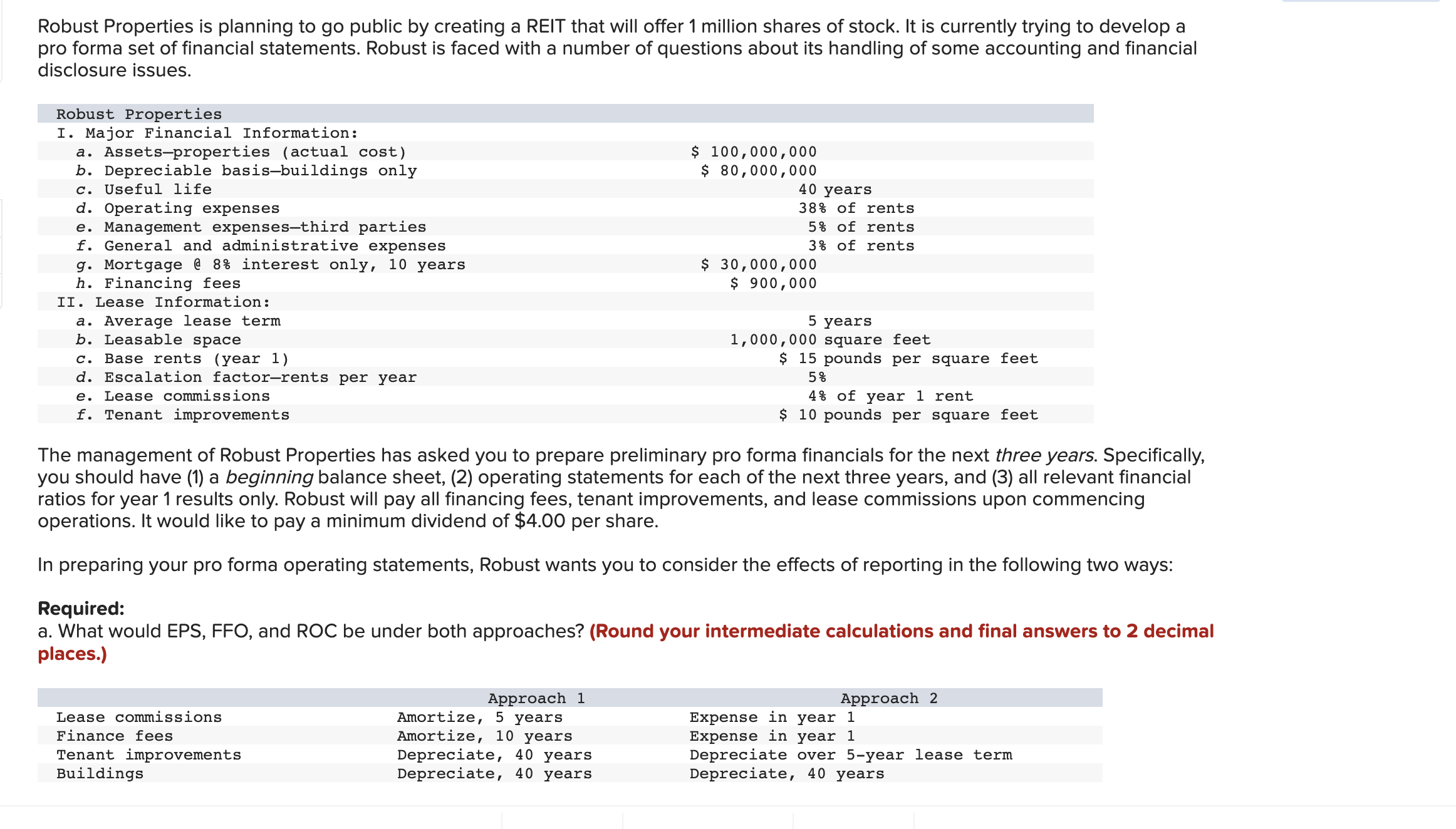 Im needing some help with this problem. Thank you! Robust Properties is