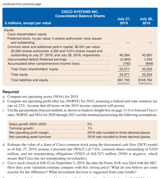 Systems. CISCO SYSTEMS Consolidated Statements of Operations July 27, July 28, Year