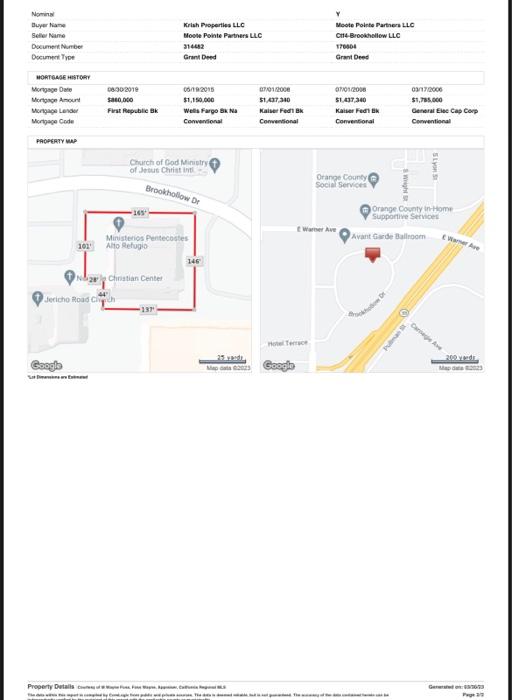 include: proposed finance structure annual debt payments development of before tax cash