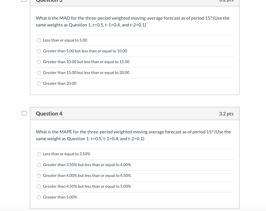 15 months of business. Use the recorded demand data below to develop