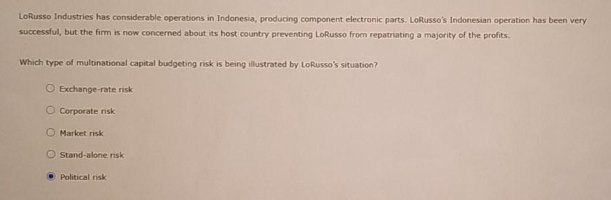 and multinational capital budgeting analysis. However, it is important to recognize the