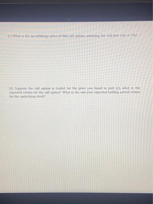 there are only two possible stock prices in one year: $100 and