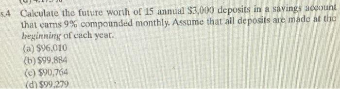 solve using excel step by step 5.4 Calculate the future worth of