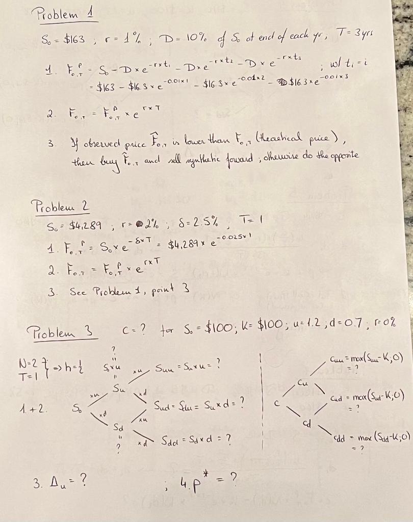 Problem 3: Consider an at-the-money American style call option (price today equals