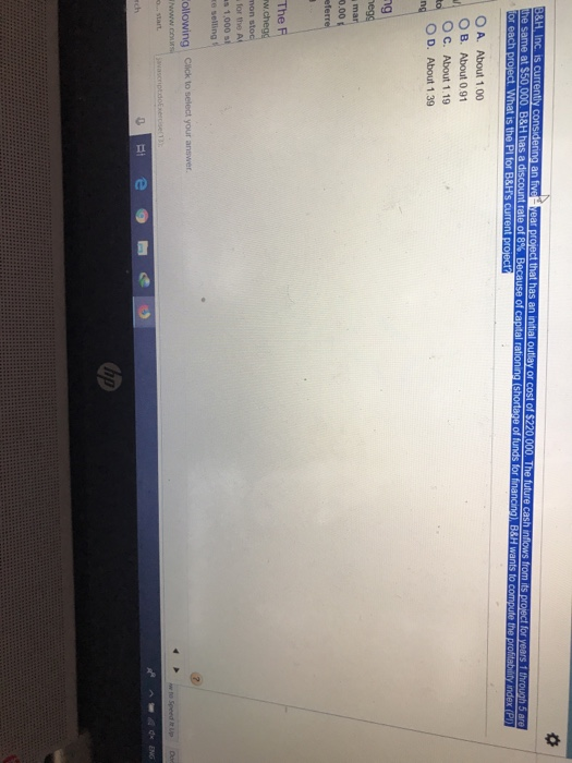  B&H, Inc. is currently considering an five the same at $50,000.