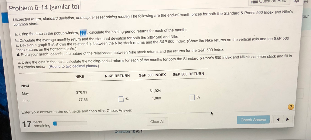 The value is the 2nd image : Question Help Problem 6-14 (similar
