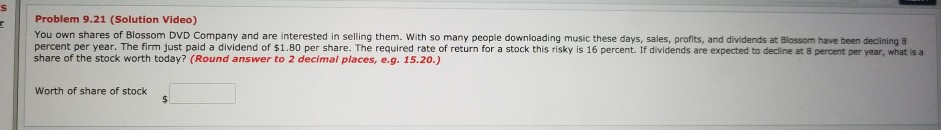 return is 24.20 percent. Sunland Corp. has just paid a dividend of
