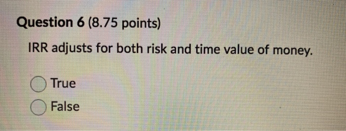  Please answer all question - all multiple choice!! Question 6 (8.75
