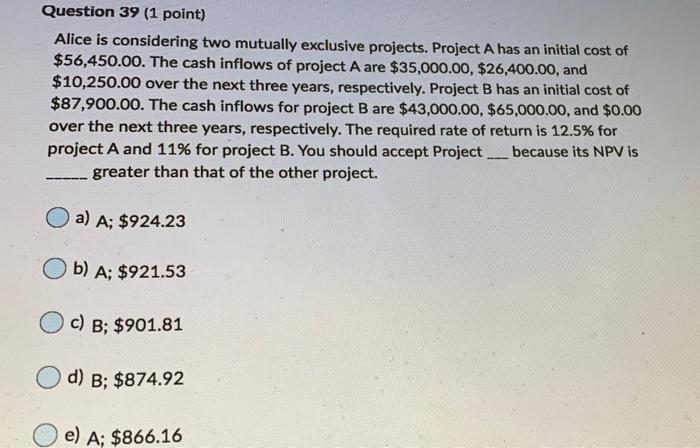 of return of 9.50% and a standard deviation of 8.60%. Which one