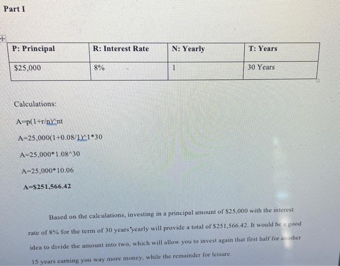 cor a company to invest, how compound interest works, explain two different