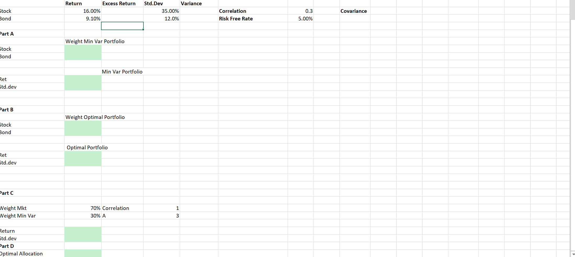 following information. All data will be given on the sheet. MAKE SURE