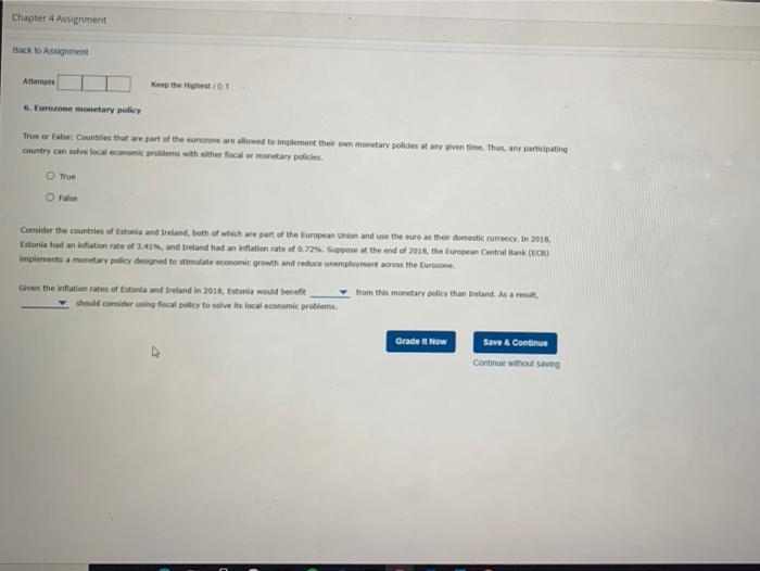  Chapter 4 Assignment Back to Assignment Attempts Keep the highest 6.