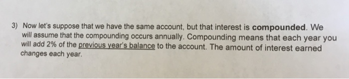  3) Now let's suppose that we have the same account, but