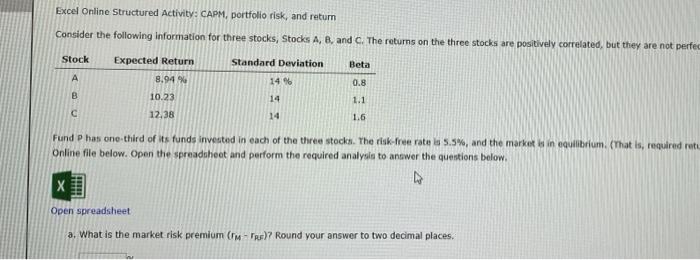 the following formation for three stocks, Stock, and the return the area