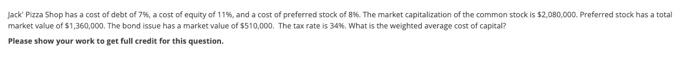 Need Help with Finance Question. Please answer with as much detail as