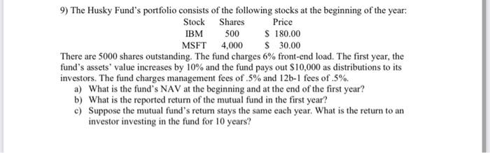 and number of shares outstanding (Q) data for stocks A,B, and C