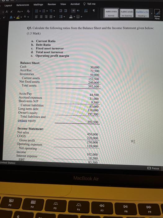 mark) Amount of annuity: $500 Interest rate: 9% N=10 years a) Calculate
