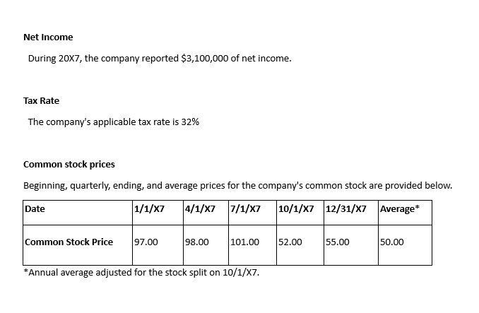 share (EPS) for Valiant Motorcycles as of December 31,207. 2. Prepare clear