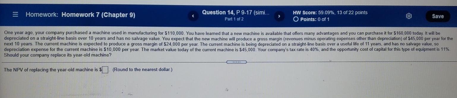 Old MathJax webview q14 = Homework: Homework 7 (Chapter 9) Question 14,